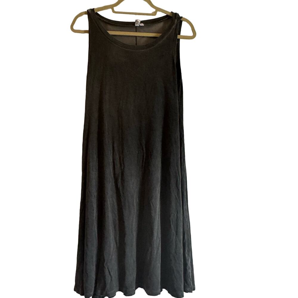 Cable and Gauge Grey Distressed Sack Dress with Mesh V Back- size M